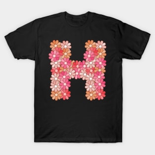 Floral Initial Monogram T-Shirt